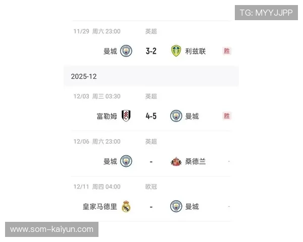 曼城在近期八场比赛中赢下六场，一度重返争冠轨道